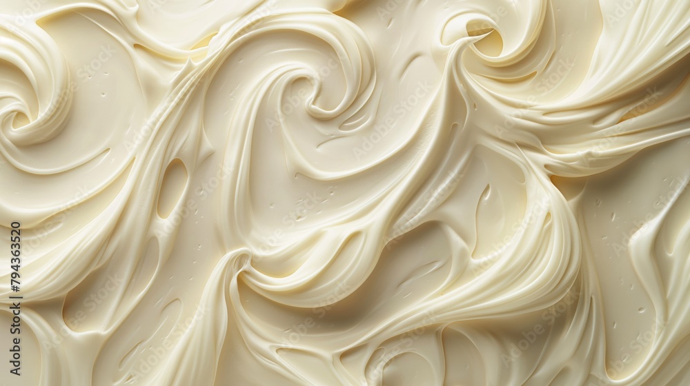 Elegant illustration of a smooth cream-textured swirl pattern suitable for luxurious design backgrounds