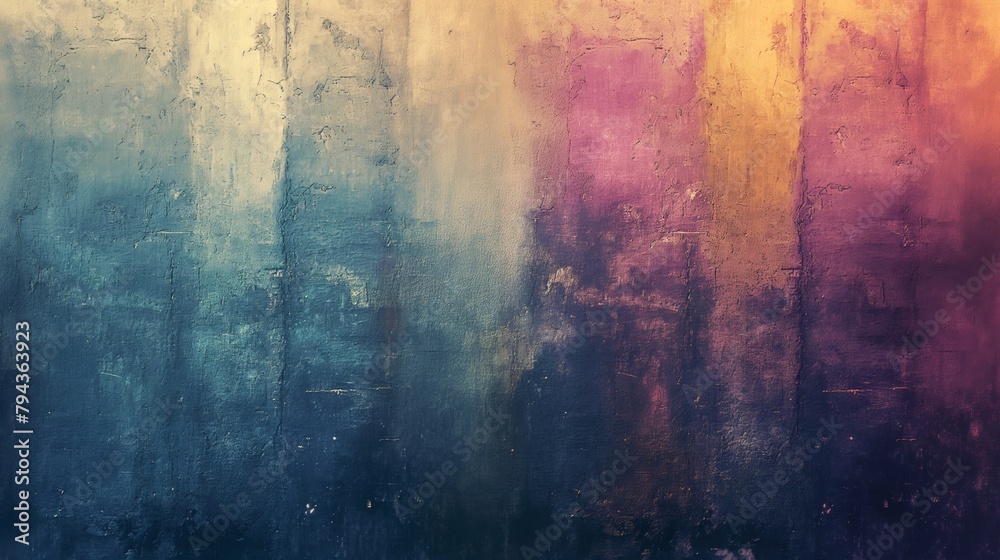 Vibrant and modern multicolored paint-textured abstract background with blended hues and rough textured surface for artistic design and creative wallpaper illustration