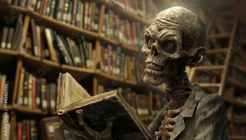 Even in the quietest libraries, the zombies hunted for brainy novels, craving a cerebral feast photo