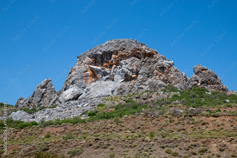 Rock formation and landscape at the Therma Springs Kos Island South Aegean Region (Südliche Ägäis) Greece