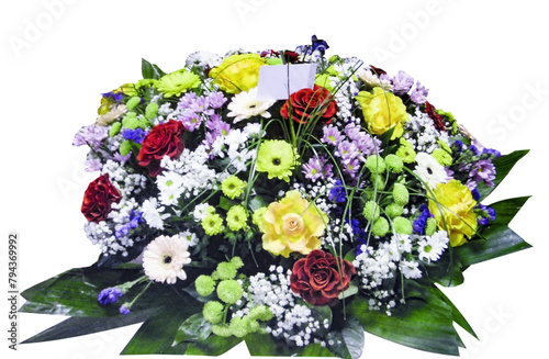 large beautiful bouquet of roses, gerberas, daisies