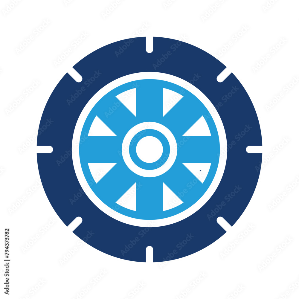 tire car icon solid vector design illustration template tire car icon solid vector design illustration template