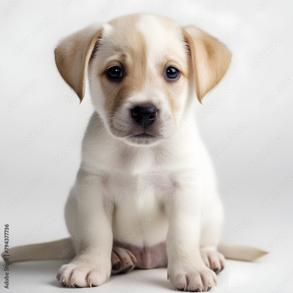 golden retriever puppy on white background golden retriever puppy on white background