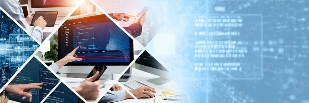 Computer programming, coding and AI artificial intelligence software ...