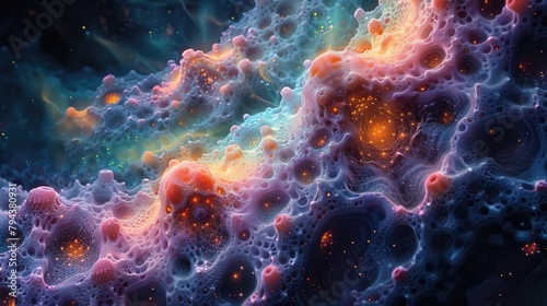 Vibrant Cosmic Micrography A Phantasmagorical Realm of Extremophile Life Forms