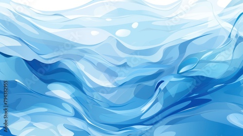 Fresh and clean: a colorful wallpaper with a water theme.