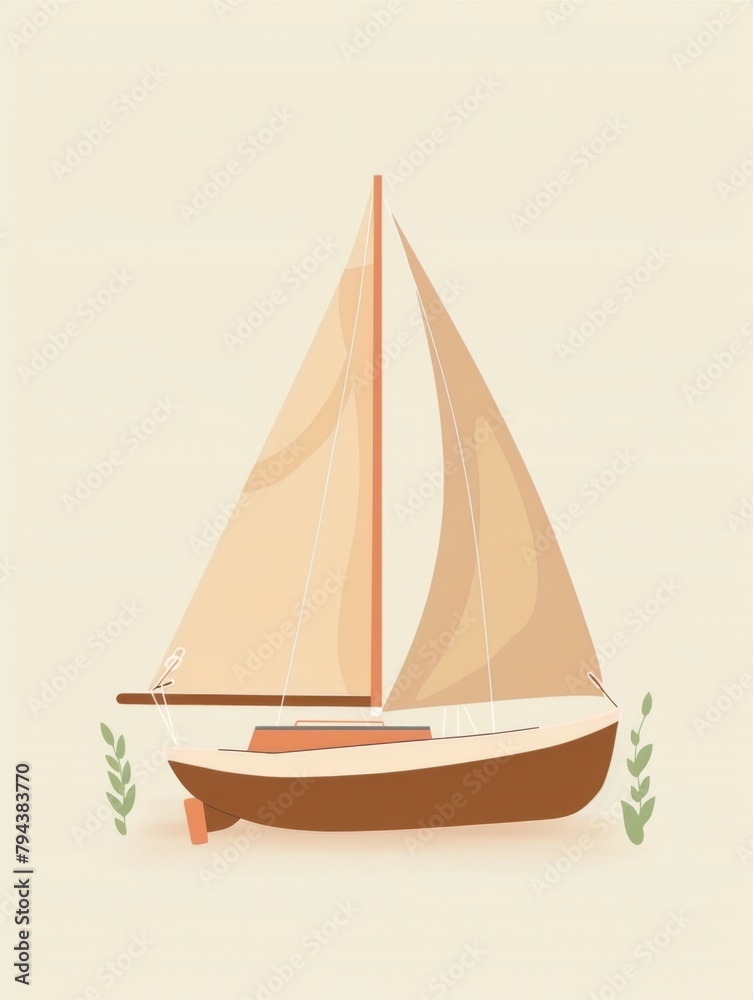 sailboat, small sailing yacht on the water sailboat, small sailing yacht on the water