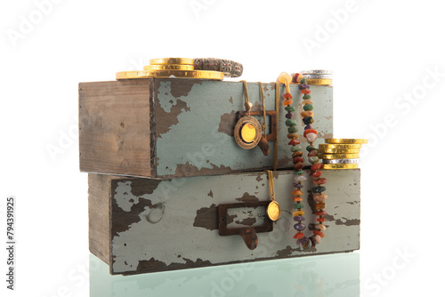 Vintage boxes with jewelry