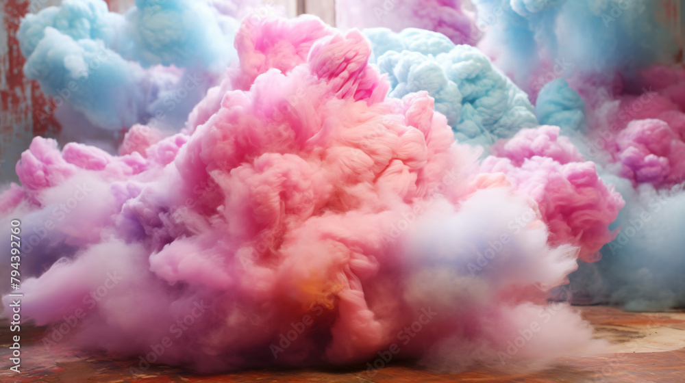 Colorful cotton candy