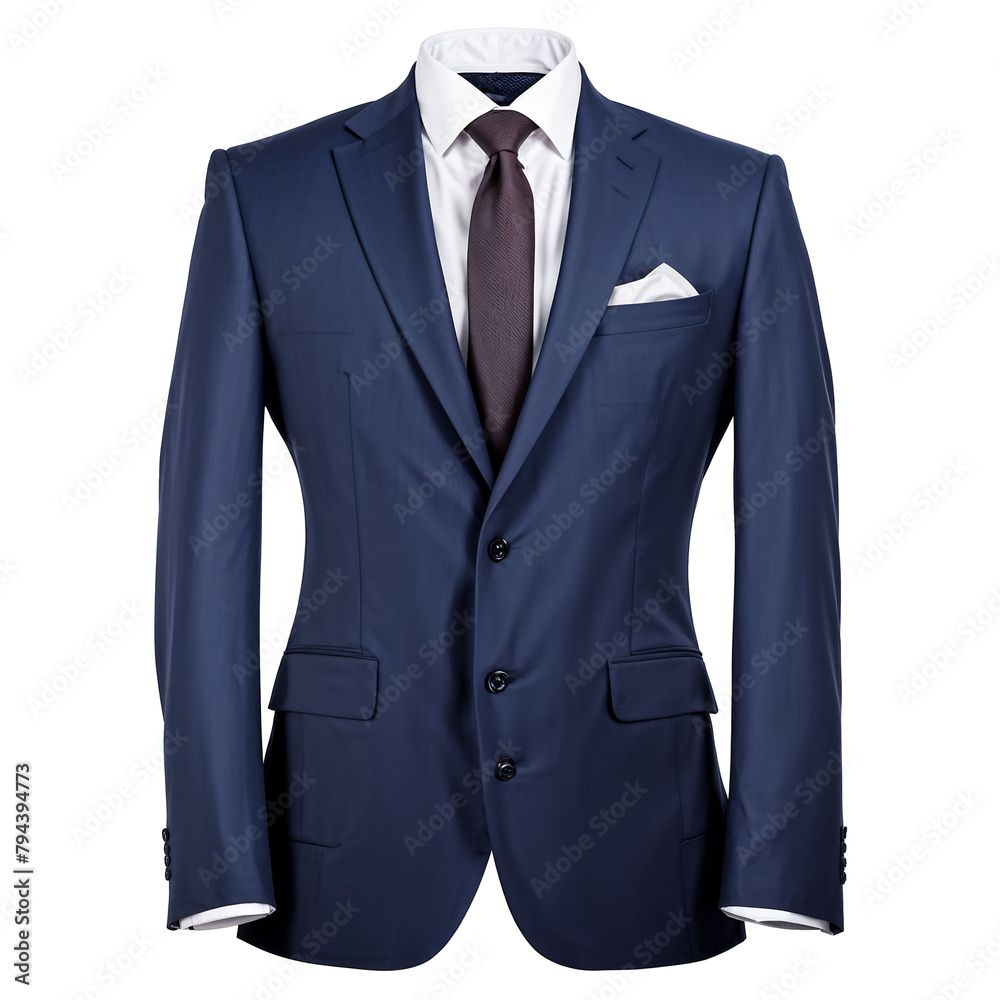 Navy Blue Suit Isolated on Transparent Background Navy Blue Suit Isolated on Transparent Background