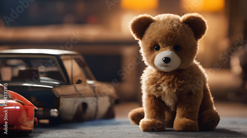 teddy bear with a toy photo