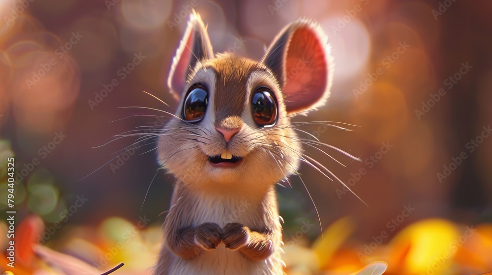 An adorable animal character in a 3D reimagining AI generated illustration An adorable animal character in a 3D reimagining AI generated illustration