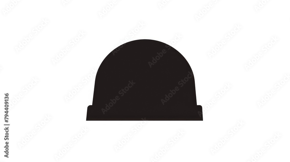 A stylish and practical wool felt cap icon representing the classic Russian banya accessory known as the silhouette sauna bell hat This black and simple illustration on a white background sh A stylish and practical wool felt cap icon representing the classic Russian banya accessory known as the silhouette sauna bell hat This black and simple illustration on a white background sh