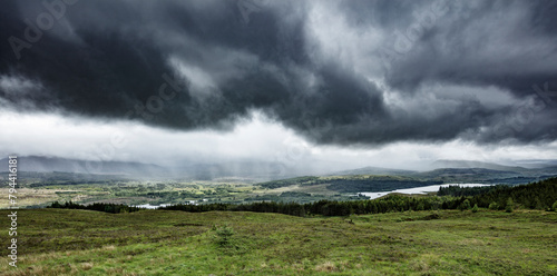 Canvastavla Storm Clouds over Glen Garry from A87