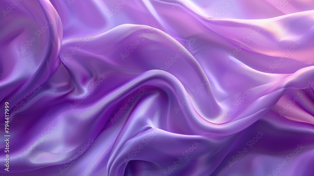 Obraz premium Abstract purple fabric waves with silky texture and soft folds