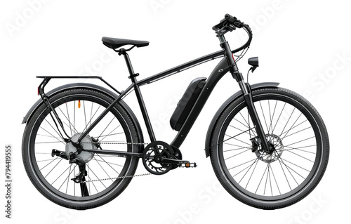 Black electric city bike