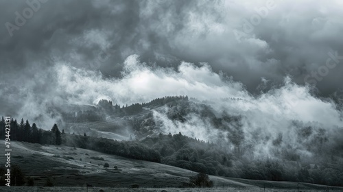 Hills under assault by Clouds photo