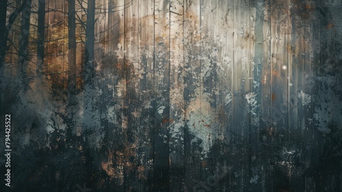 Abstract forest blend with sunlight and shadow play