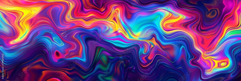 Psychedelic background with pulsating colors and morphing shapes that create a mesmerizing effect