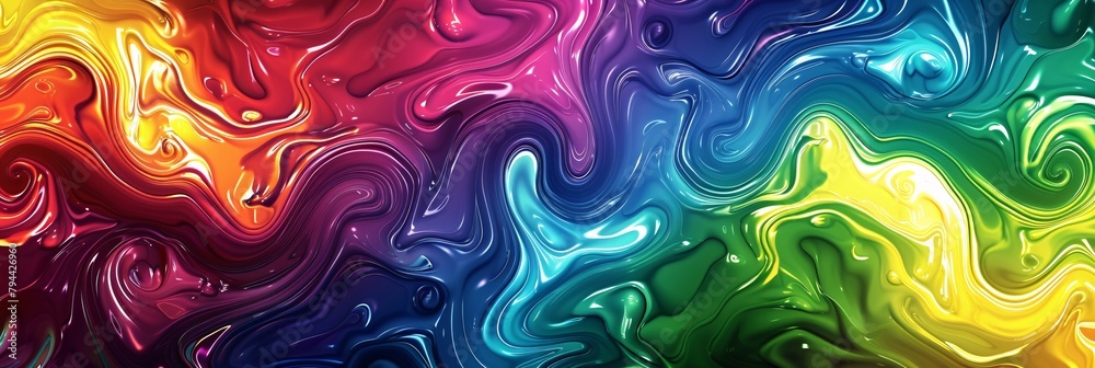 Psychedelic background featuring vibrant colors and morphing shapes