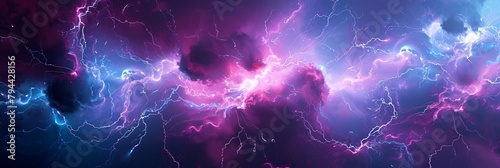 Immerse yourself in an otherworldly dreamscape where abstract forms flicker amidst the electric pulse of thunder photo