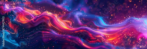 Dynamic abstract background with swirling patterns and neon colors