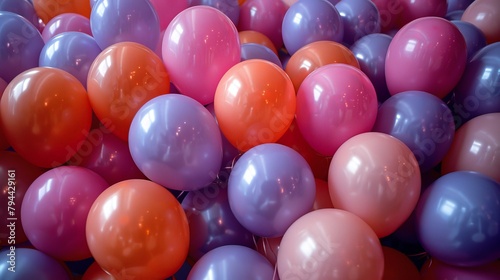 Party balloons floating in ...