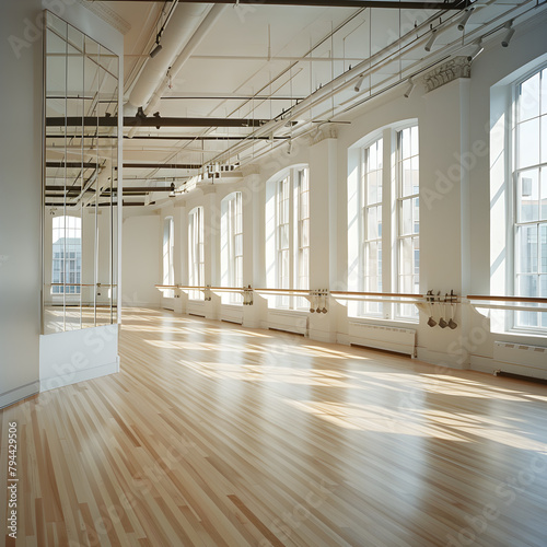 Modern Dance Studio Atmosphere- A Warm, Inviting Space for Dancers of All Disciplines photo