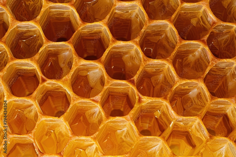 Honeycomb Pattern Nature's Efficiency for Innovative Stock Photo Backgrounds