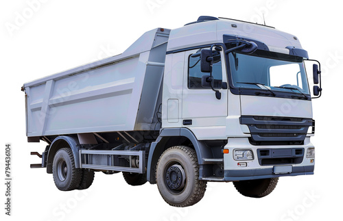 White dump truck photo