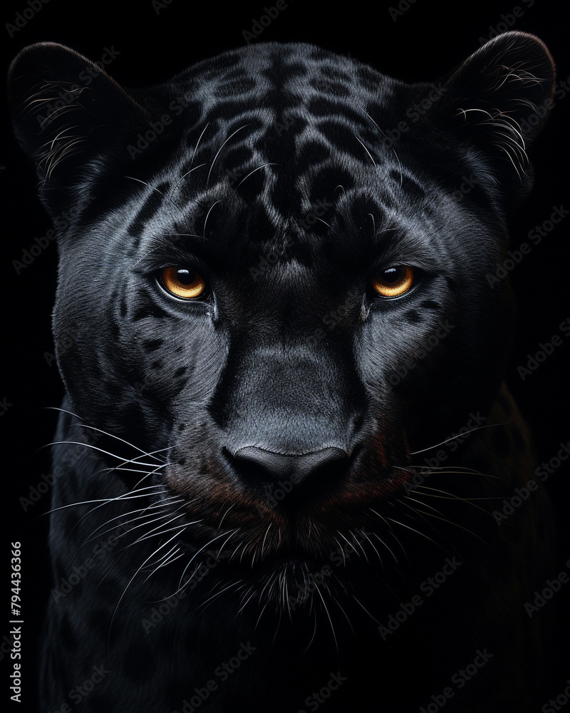 graphic pencil drawing of the face of a beautiful black panther сreated with Generative Ai graphic pencil drawing of the face of a beautiful black panther сreated with Generative Ai