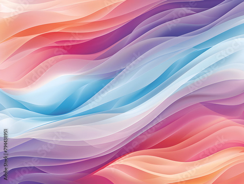 A colorful wave pattern with a blue and pink stripe. The colors are vibrant and the pattern is flowing
