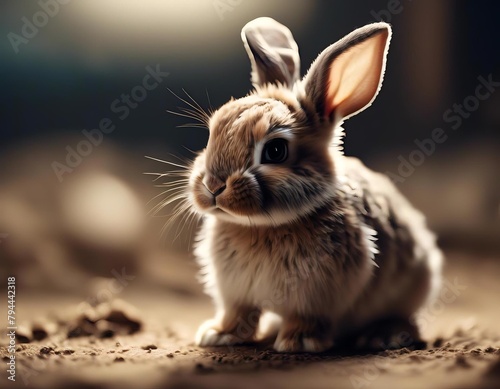 Mały słodki królik #794442318