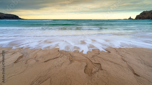 Amazing patterns in the sand at Dalmore Beach Outer Hebrides  photo