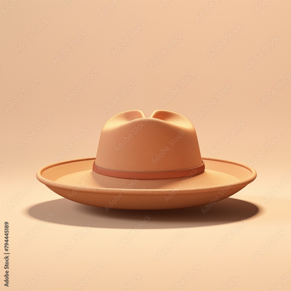 Modern Illustration of a Classic Fedora Hat with a Minimalist Design Modern Illustration of a Classic Fedora Hat with a Minimalist Design