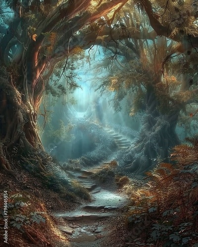 Describe an enchanting forest that seems truly extraordinary