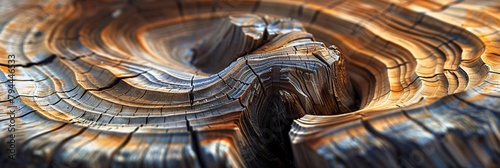 Witness the mesmerizing beauty of abstract wood stumps, where swirling lines converge in a hypnotic display