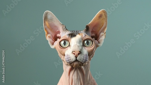  sphinx cat on isolated background photo