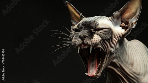 angry sphinx cat