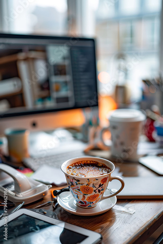 cup of coffee on the table