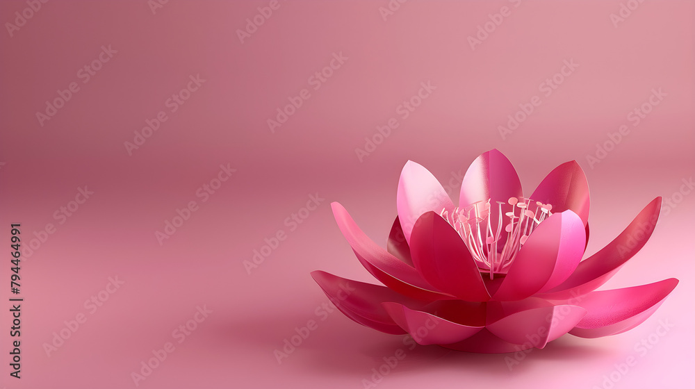 Pink background with large flower Pink background with large flower