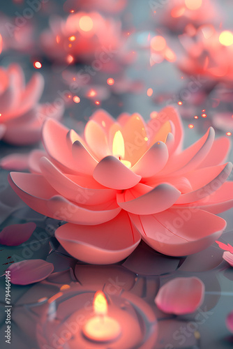 Pink background with large flower