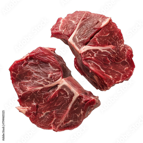 Fresh Raw Meat isolated on transparent background photo