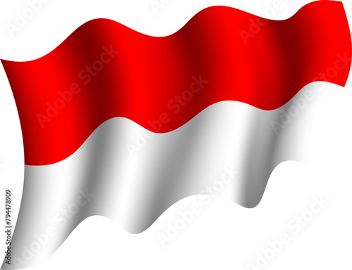 Indonesia Waving Flag 3D Realistic