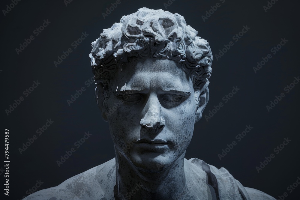 Dramatic Marble Sculpture Portrait