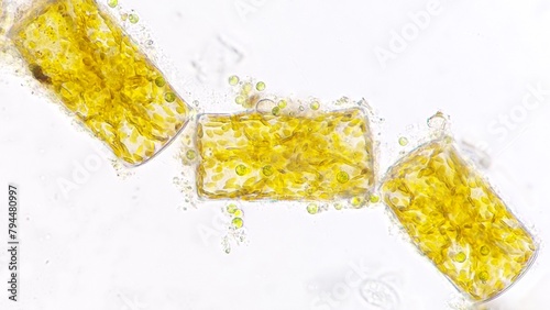 Obraz na plátně Melosira sp, a freshwater microalgae belonging to the diatom group