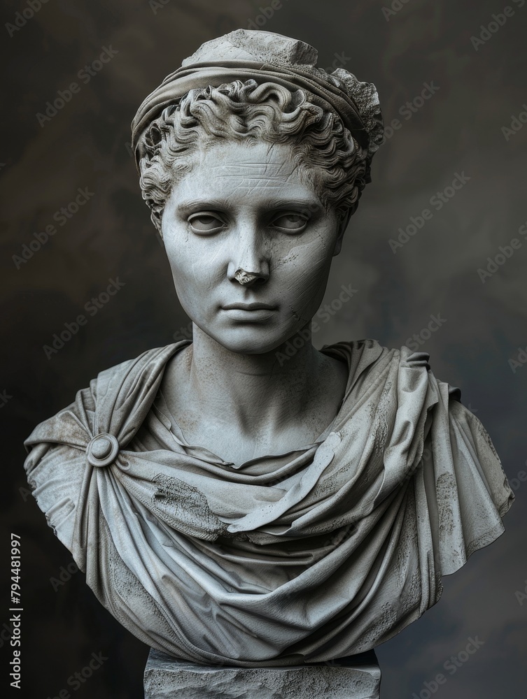 Marble Bust of a Classical Figure