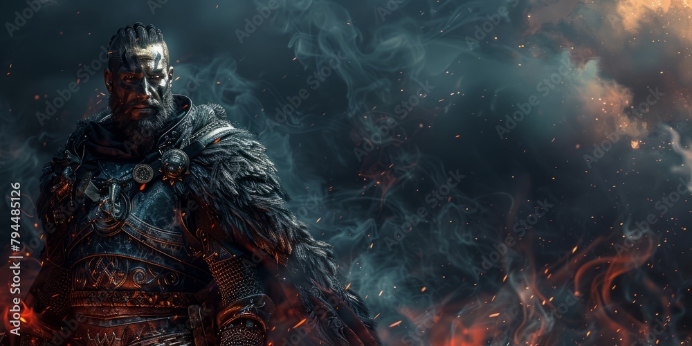 A character from the game. Website header or desktop wallpaper