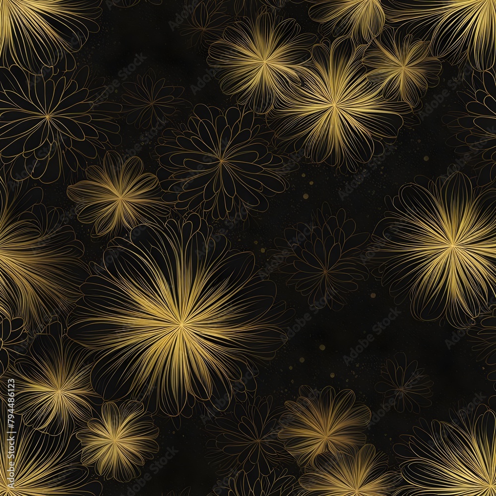 Golden Petals in Midnight Hues
Golden Petals in Midnight Hues