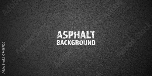 Asphalt road texture, concrete highway surface. Pattern with grainy structure, grunge stone background. Vector illustration